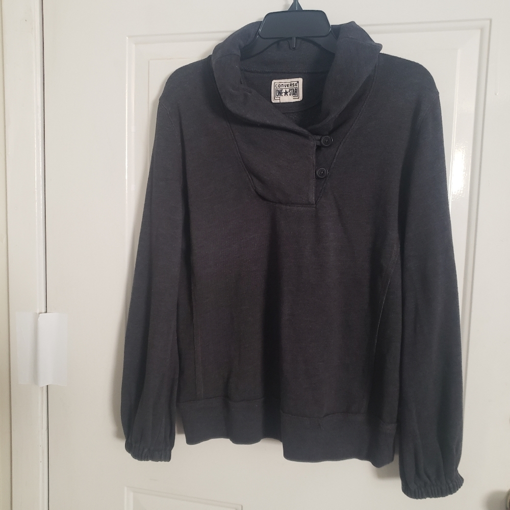 Converse One Star Pullover Gray Sweater